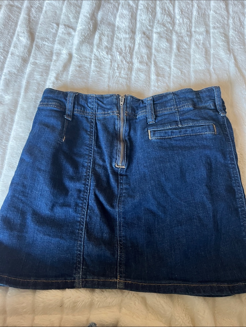 Free People Dark Blue Denim Mini Skirt - Picture 6 of 9